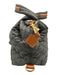 MZ Wallace Gray Nylon Quilted Leather Trim Zip Top Shoulder & Hand Bag Bag Gray / Small