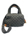 MZ Wallace Gray Nylon Quilted Leather Trim Zip Top Shoulder & Hand Bag Bag Gray / Small