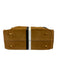 Clare V Tan, Black & White Leather Suede Stripe Detail Magnetic Close Tote Bag Tan, Black & White