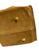 Clare V Tan, Black & White Leather Suede Stripe Detail Magnetic Close Tote Bag Tan, Black & White