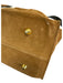 Clare V Tan, Black & White Leather Suede Stripe Detail Magnetic Close Tote Bag Tan, Black & White
