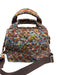 MZ Wallace Brown & Multi Nylon Quilted Sequin Zip Top Shoulder & Hand Bag Bag Brown & Multi / Small