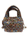 MZ Wallace Brown & Multi Nylon Quilted Sequin Zip Top Shoulder & Hand Bag Bag Brown & Multi / Small