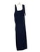 Tibi Size M Navy Silk Cold Shoulder Maxi Dress Navy / M