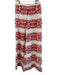 aLEXIE Size M Red & White Polyester & Cotton High Rise Back Zip Wide Leg Pants Red & White / M