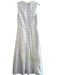aLEXIE Size M White Nylon & Cotton Sleeveless Back Zip Round Neck Dress White / M