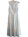 aLEXIE Size M White Nylon & Cotton Sleeveless Back Zip Round Neck Dress White / M
