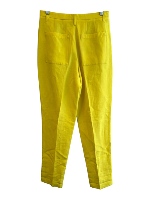 Dorothee Schumacher Size S Yellow Polyester High Rise Zip Fly Pleated Pants Yellow / S