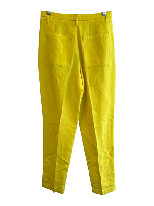 Dorothee Schumacher Size S Yellow Polyester High Rise Zip Fly Pleated Pants Yellow / S