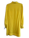 Red Valentino Size 42 Yellow Silk Long Sleeve solid color Chest Pocket Dress Yellow / 42