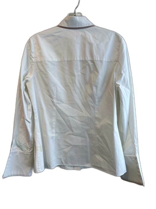 aLEXIE Size L White No Fabric Tag Long Sleeve Collar Button Down Top White / L