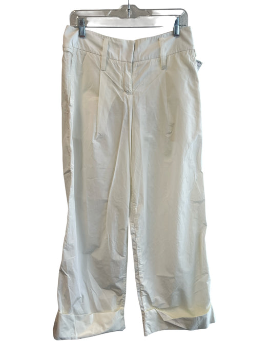 KAUFMANFRANCO Size 4/40 White No Fabric Tag Mid Rise Zip Fly Cuffed Pants White / 4/40
