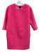 Banana Republic Size 2 Pink Polyester 3/4 Sleeve Midi Pleat Detail Dress Pink / 2