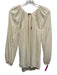 Ramy Brook Size S White Silk Long Sleeve Mesh Knit Split Neck Top White / S