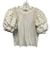 Sea New York Size S White Cotton Eyelets Short Puff Sleeve Layered Top White / S