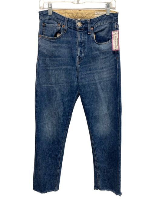 Rag & Bone Size 26 Medium Wash Cotton Mid Rise Straight Pockets Denim Jeans Medium Wash / 26