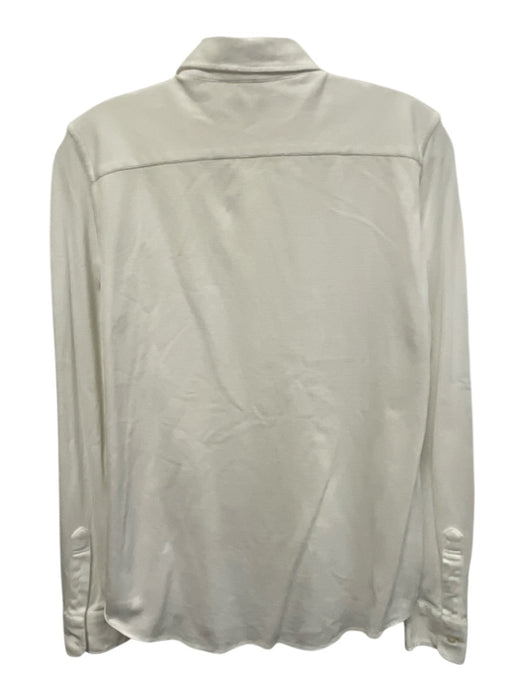 Ann Mashburn Size S White Cotton Long Sleeve 1/2 Button Top White / S