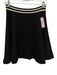 Sandro Size 2 Black Polyester Blend Knit Back Zip Short Sleeve Quilted Skirt Set Black / 2
