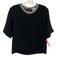 Sandro Size 2 Black Polyester Blend Knit Back Zip Short Sleeve Quilted Skirt Set Black / 2