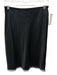 J Crew Size XS Black Viscose Satin Sheer Panel Knee Length Skirt Black / XS