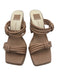 Dolce Vita Shoe Size 7 Beige Leather Open Toe & Heel Knotted Block Heel Pumps Beige / 7