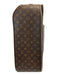 Louis Vuitton Brown Coated Canvas Monogram Zip Close Leather Trim Luggage Brown