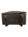 Louis Vuitton Brown Coated Canvas Monogram Zip Close Leather Trim Luggage Brown