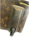 Louis Vuitton Brown Coated Canvas Monogram Zip Close Leather Trim Luggage Brown
