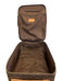 Louis Vuitton Brown Coated Canvas Monogram Zip Close Leather Trim Luggage Brown