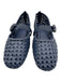 Larroude Shoe Size 11 Navy Blue Leather Woven Buckle Strap Flats Navy Blue / 11