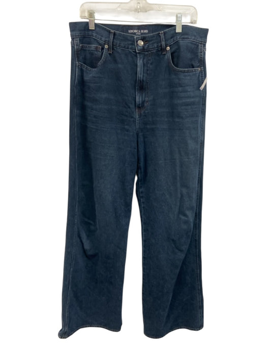 Veronica Beard Jeans Size 31 Dark Wash Cotton Mid Rise Straight Leg Jeans Dark Wash / 31