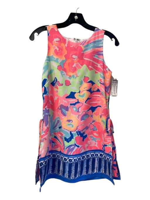 Lily Pulitzer Size 00 Pink, Green & Blue Polyester Square Neck Sleeveless Romper Pink, Green & Blue / 00