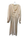 Vince Size M Beige Polyester Crinkle Long Sleeve Elastic Waist Dress Beige / M