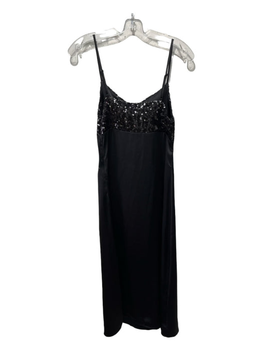 House of Harlow 1960 Size XS Black Polyester Sequin Spat Side Zip Maxi Dress Black / XS