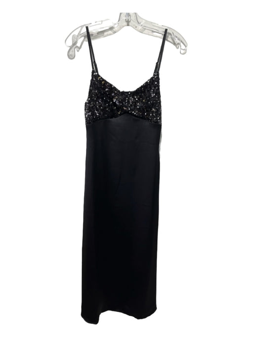 House of Harlow 1960 Size XS Black Polyester Sequin Spat Side Zip Maxi Dress Black / XS