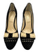 Butter Shoe Size 37 Black & Cream Suede leather Bow detail Almond Toe Pumps Black & Cream / 37