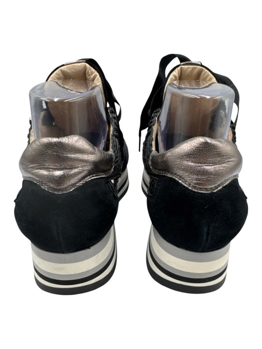 Soft Waves Shoe Size 39.5 Black Raffia Woven Foam Sole Low Top Sneakers Black / 39.5