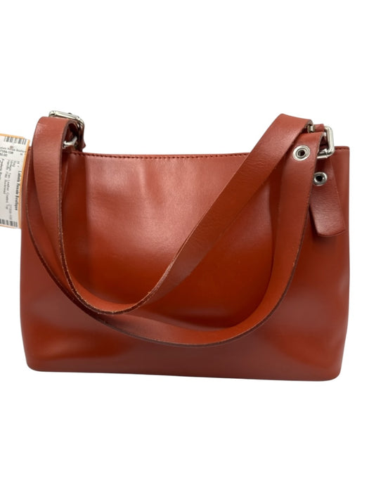 Frederic Paris Tan Leather Coated Top Handle Flap Bag Tan / Small