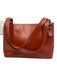 Frederic Paris Tan Leather Coated Top Handle Flap Bag Tan / Small
