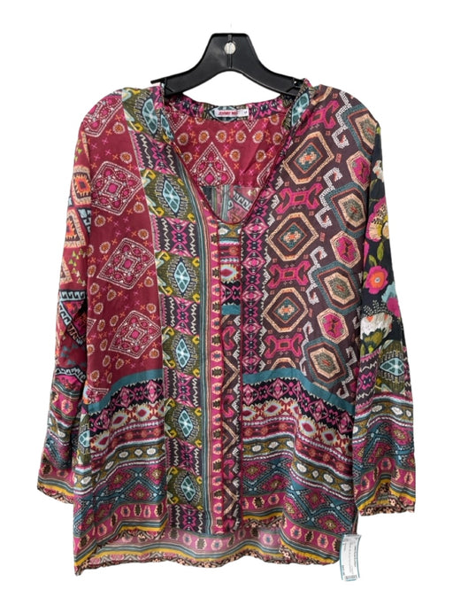 Johnny Was Size S Multicolor Silk All Over Print Top Multicolor / S