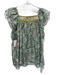 Current Air Size XS Green, Yellow & Multicolor Polyester Blend Cap Sleeve Top Green, Yellow & Multicolor / XS