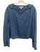 COS Size 6 Medium Wash Cotton & Elastane Long Sleeve Square Neck Top Medium Wash / 6