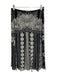 Vivienne Tam Size 0 Black & White Nylon All Over Print Elastic Waist Skirt Black & White / 0