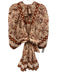 Cleobella Size S Blush & Orange Cotton 1/2 Puff Sleeve Floral Knee Length Dress Blush & Orange / S