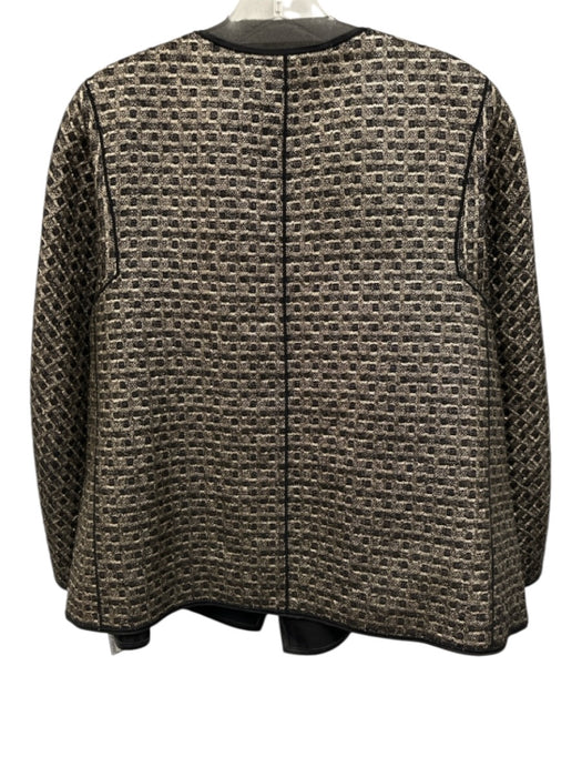 Lafayette 148 Size Est. Size Large Black & Gold Wool Blend Metallic Jacket Black & Gold / Est. Size Large