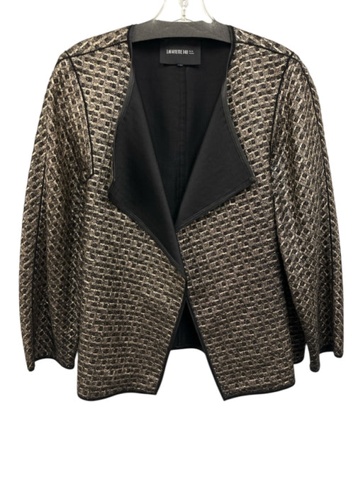 Lafayette 148 Size Est. Size Large Black & Gold Wool Blend Metallic Jacket Black & Gold / Est. Size Large