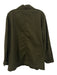 Lafayette 148 Size XXL Olive Green Cotton Blend Collared Buttons Jacket Olive Green / XXL