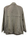 Lafayette 148 Size Large Gray Polyester Metallic Zipper Long Sleeve Jacket Gray / Large