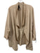 Lafayette 148 Size Est L/XL Khaki Cotton Blend Open Front Long Sleeve Jacket Khaki / Est L/XL