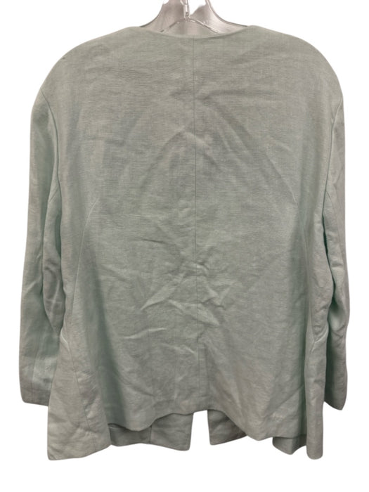 Lafayette 148 Size 16 Light Mint Green Linen 1 Button Long Sleeve Jacket Light Mint Green / 16